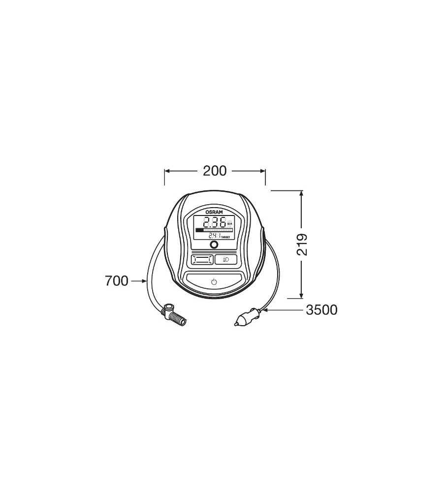 Compresseur d'air Osram OTI1000